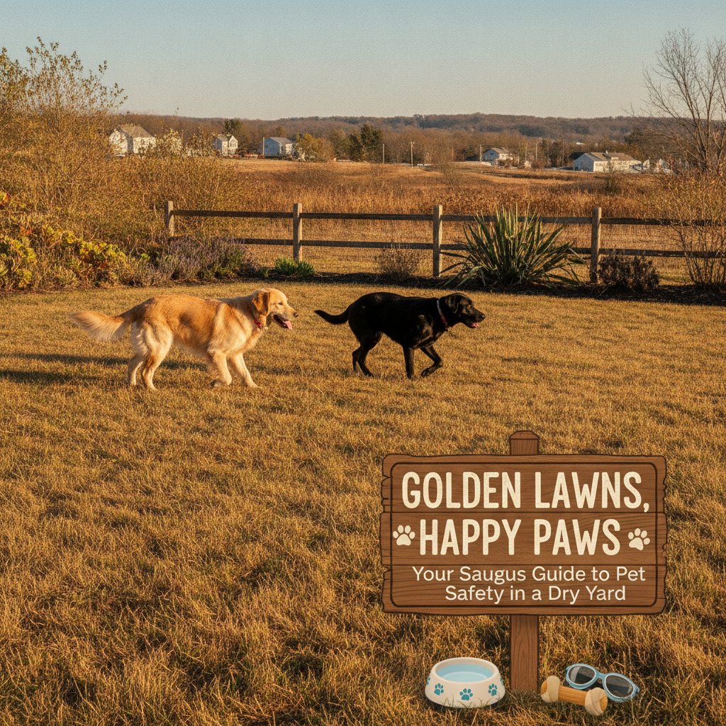 Golden Lawns, Happy Paws: Your Saugus Guide to Pet Safety in a Dry Yard