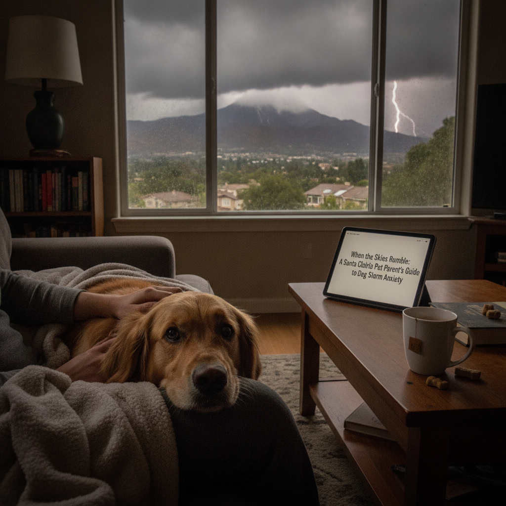 When the Skies Rumble: A Santa Clarita Pet Parent's Guide to Dog Storm Anxiety