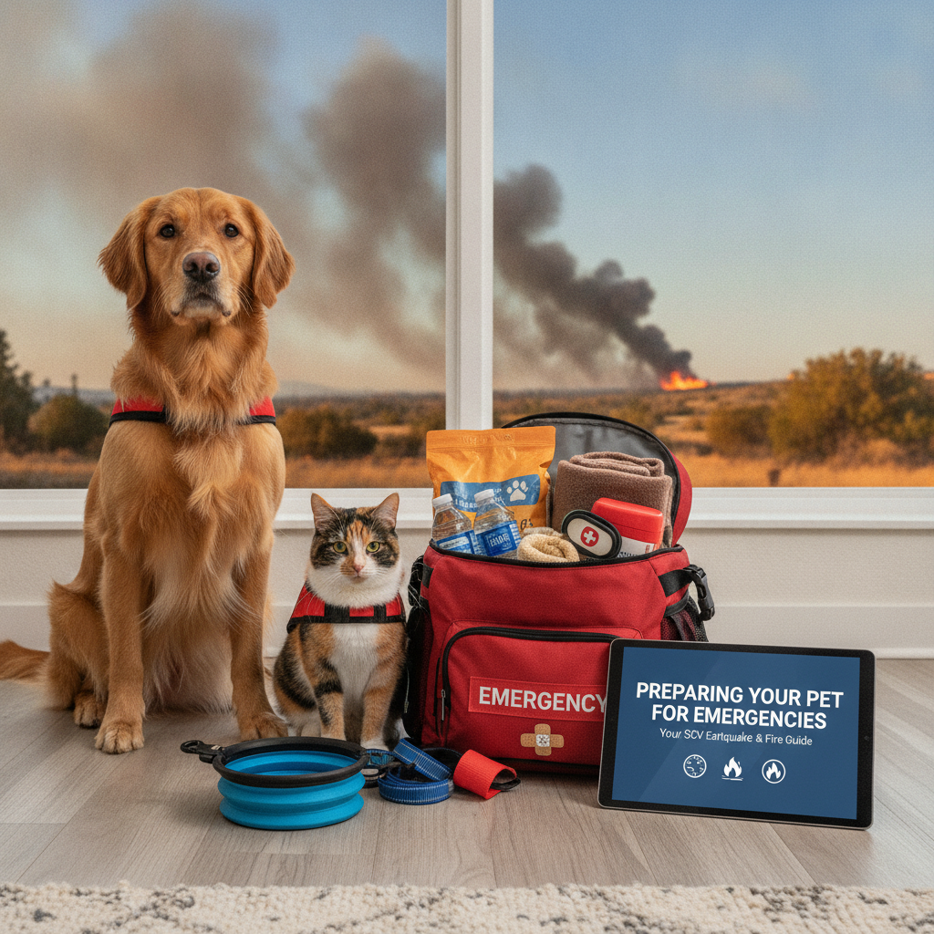 Preparing Your Pet for Emergencies: Your SCV Earthquake & Fire Guide