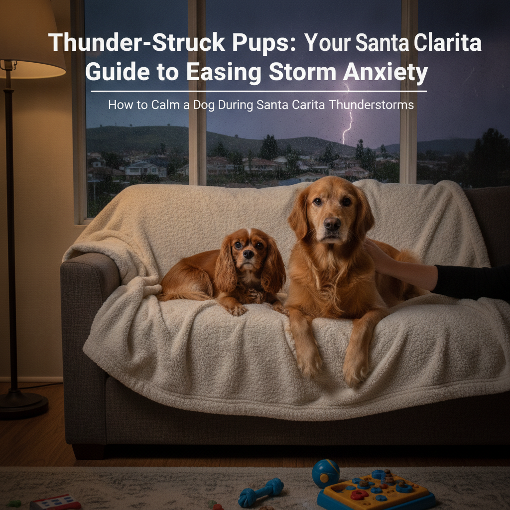 Thunder-Struck Pups: Your Santa Clarita Guide to Easing Storm Anxiety