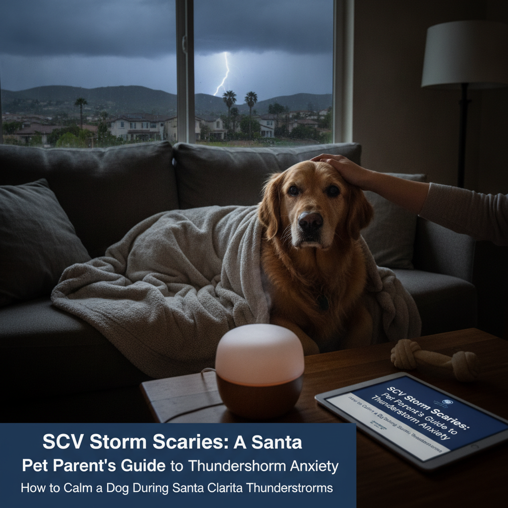 SCV Storm Scaries: A Santa Clarita Pet Parent's Guide to Thunderstorm Anxiety